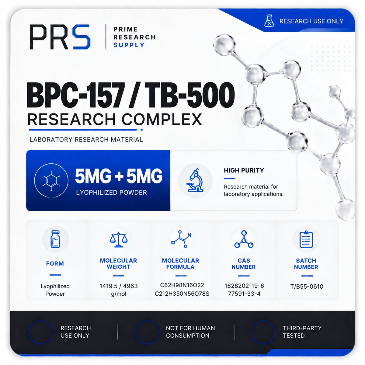 BPC-157 + TB-500 BLEND 5mg + 5mg Research Complex